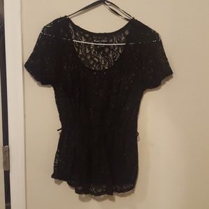 Floral see through shirt